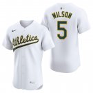 Athletics #5 Jacob Wilson White Men's & Youth Stitched Jersey