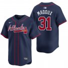 Atlanta Braves #31 Greg Maddux Navy Men's & Youth Stitched Jersey