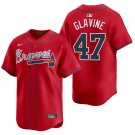 Atlanta Braves #47 Tom Glavine Red Men's & Youth Stitched Jersey