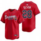 Atlanta Braves #28 Matt Olson Red Men's & Youth Stitched Jersey