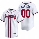 Atlanta Braves #00 Custom Name And Number White Men's & Youth Stitched Jersey