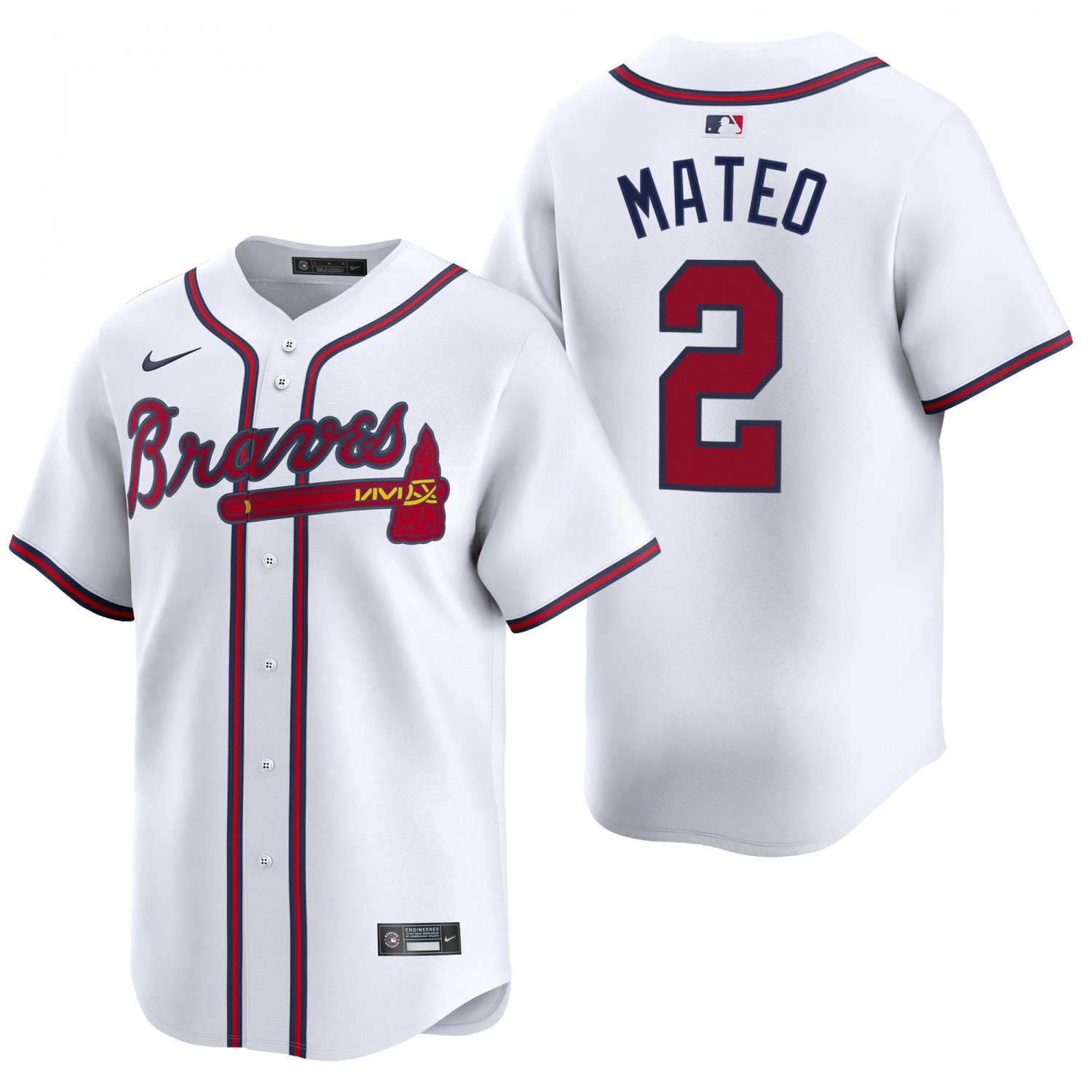 Atlanta Braves #2 Jorge Mateo White Men's & Youth Stitched Jersey