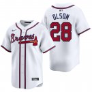 Atlanta Braves #28 Matt Olson White Men's & Youth Stitched Jersey