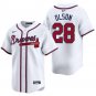 Atlanta Braves #28 Matt Olson White Men's & Youth Stitched Jersey