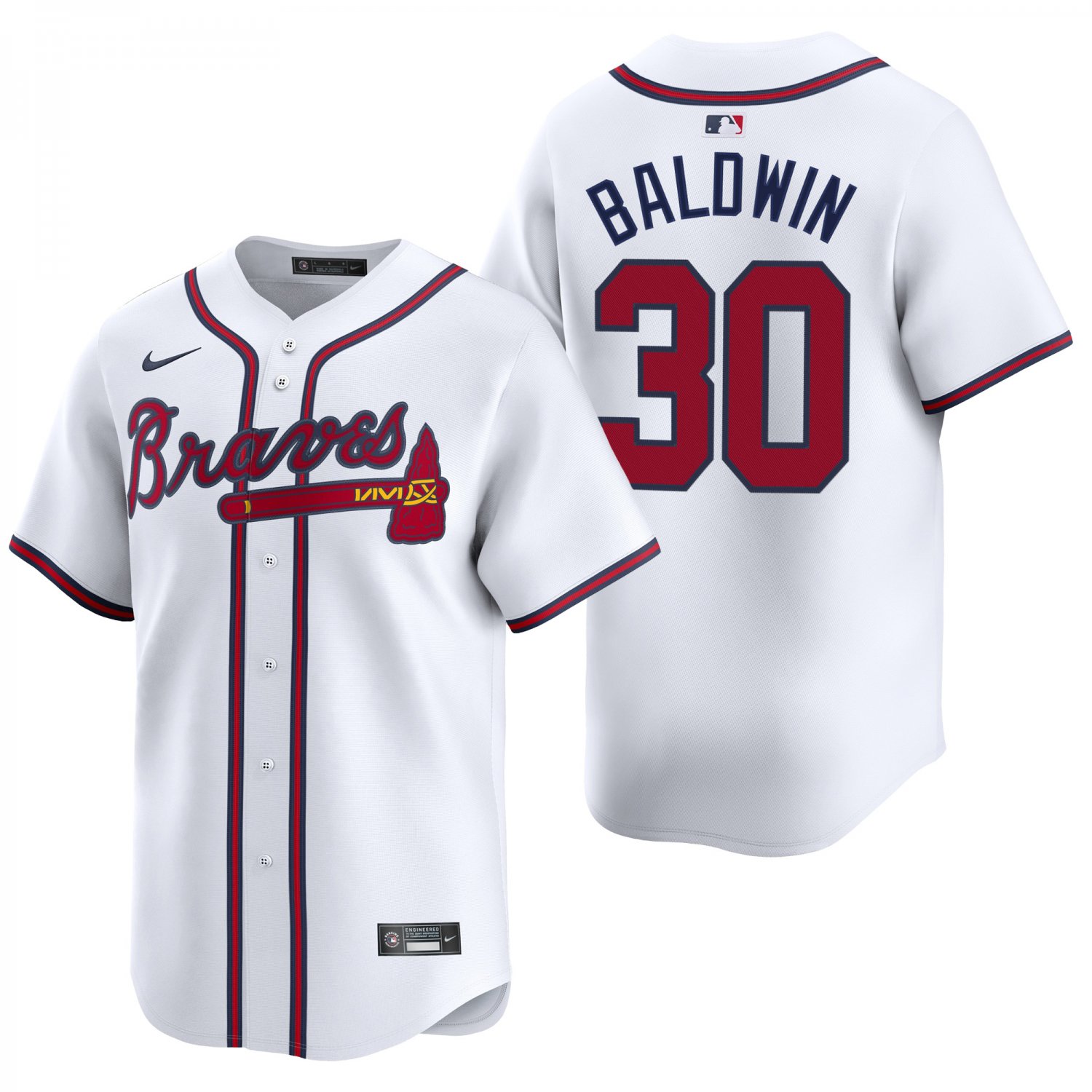 Atlanta Braves #30 Drake Baldwin White Men's & Youth Stitched Jersey