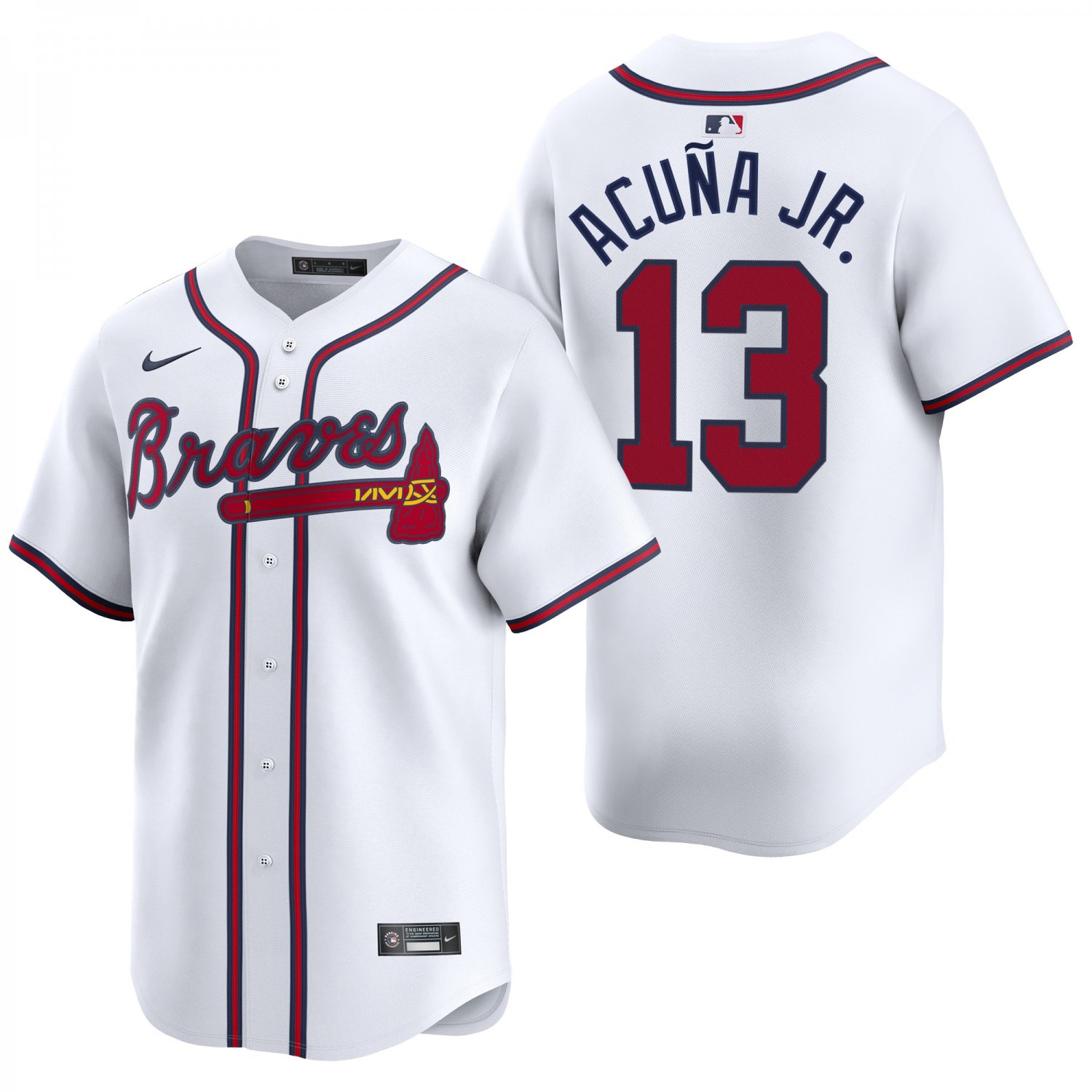 Atlanta Braves #13 Ronald Acuna Jr. White Men's & Youth Stitched Jersey