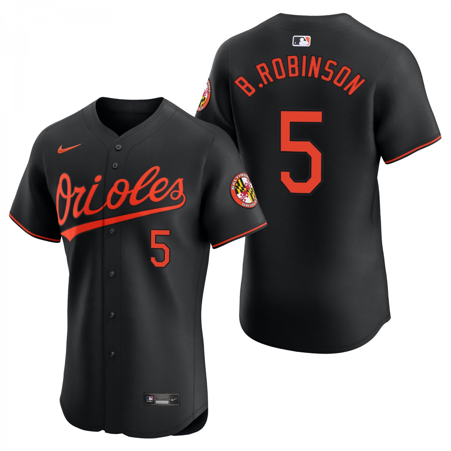 Baltimore Orioles #5 Brooks Robinson Black Men's & Youth Stitched Jersey