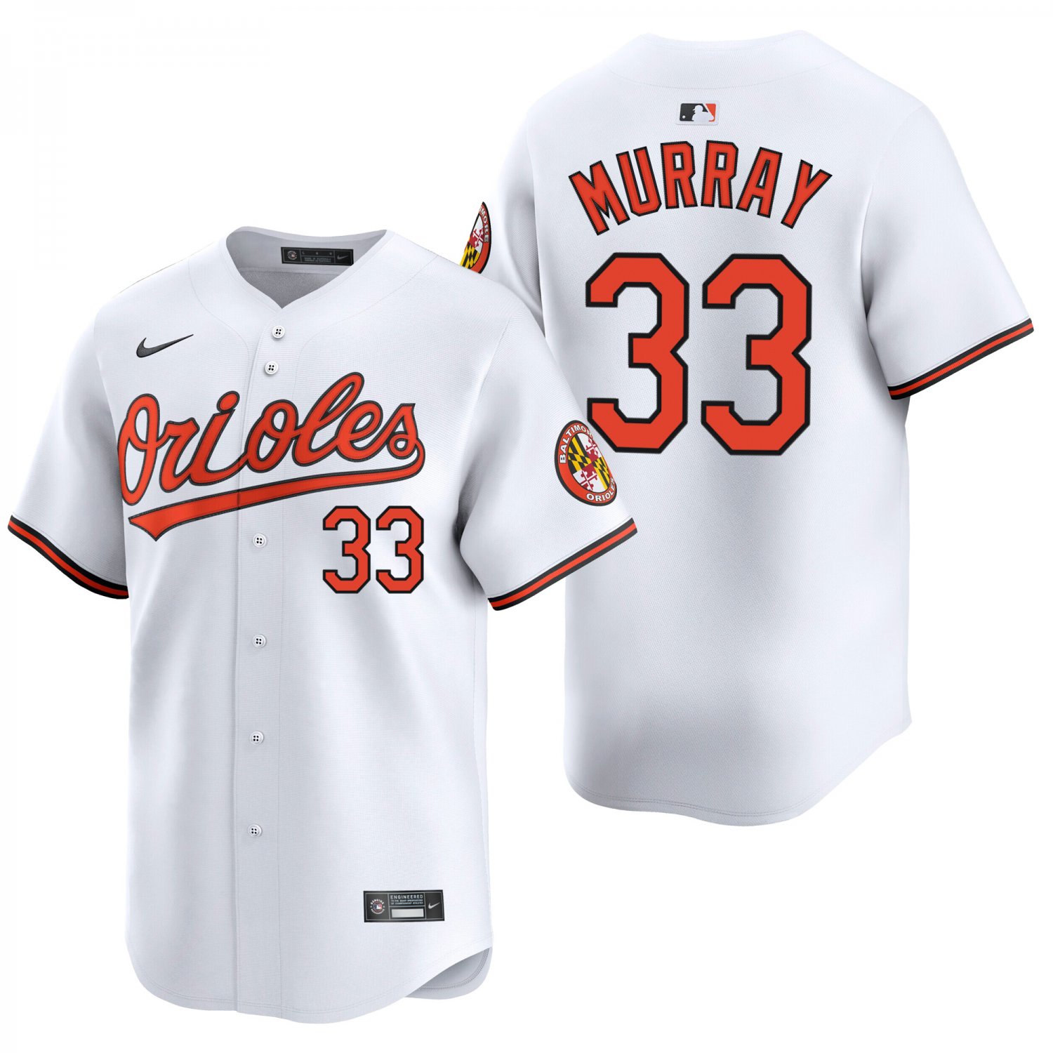 Baltimore Orioles #33 Eddie Murray White Men's & Youth Stitched Jersey