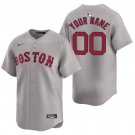 Boston Red Sox #00 Custom Name And Number Gray Men's & Youth Stitched Jersey