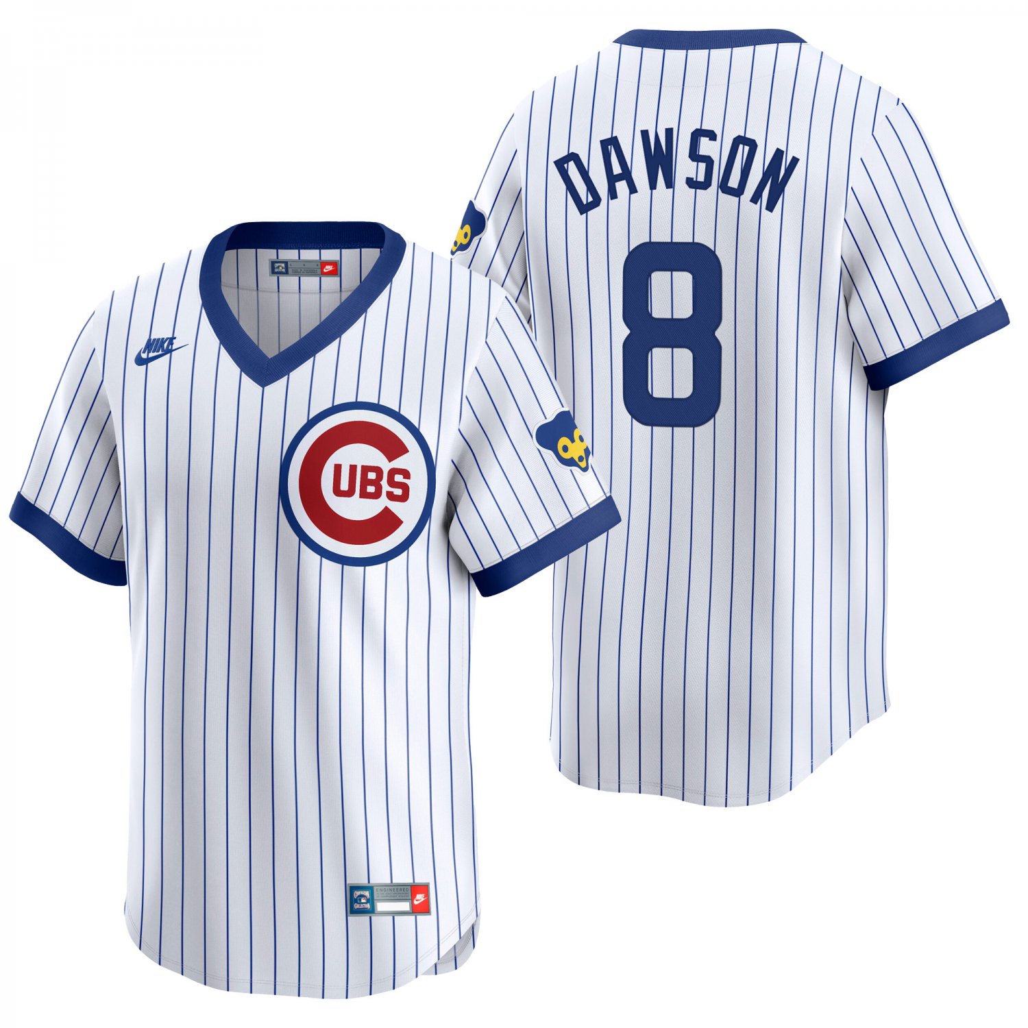 Chicago Cubs #8 Andre Dawson White Throwback Men's & Youth Stitched Jersey