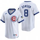 Chicago Cubs #8 Andre Dawson White Throwback Men's & Youth Stitched Jersey