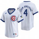 Chicago Cubs #4 Pete Crow-Armstrong White Throwback Men's & Youth Stitched Jersey