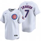 Chicago Cubs #7 Dansby Swanson White Men's & Youth Stitched Jersey