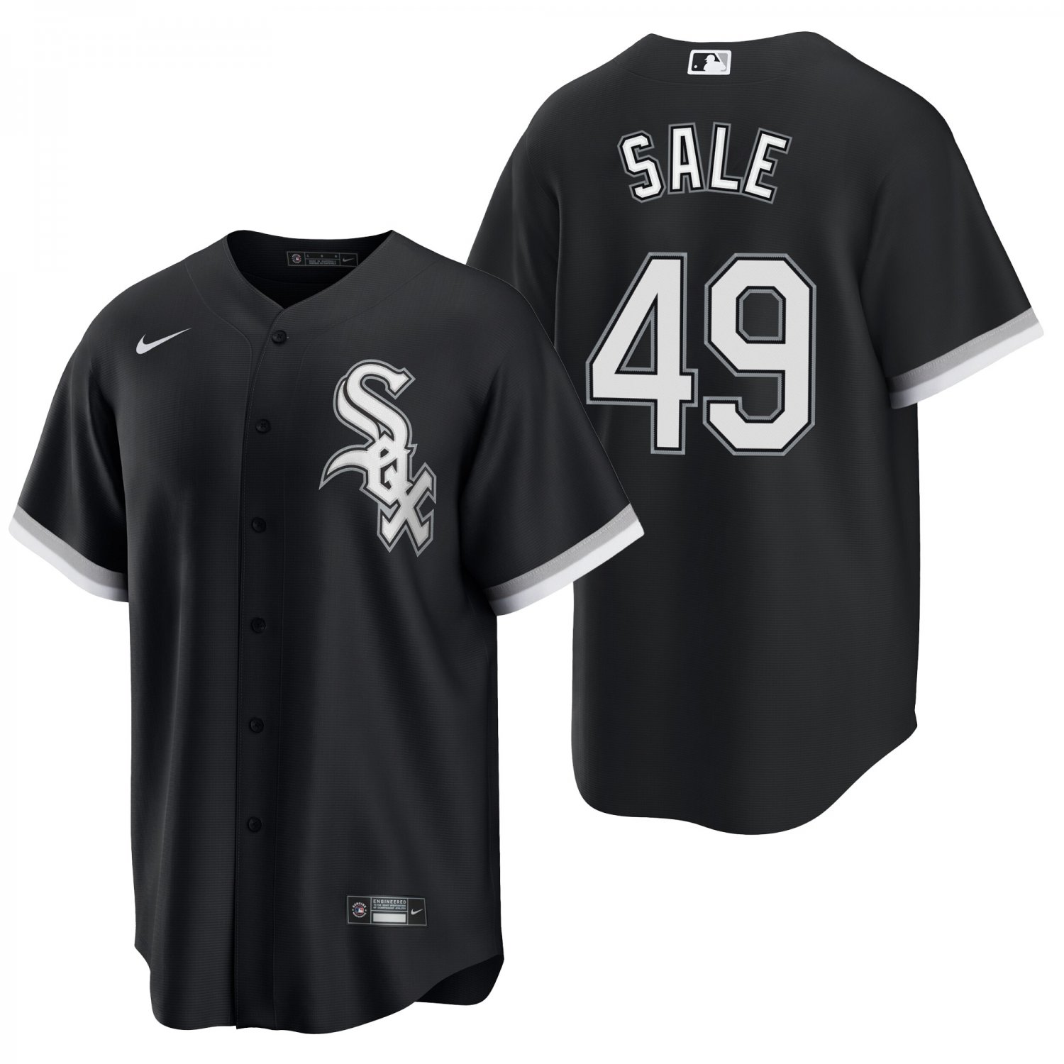 Chicago White Sox #49 Chris Sale Black Men's & Youth Stitched Jersey