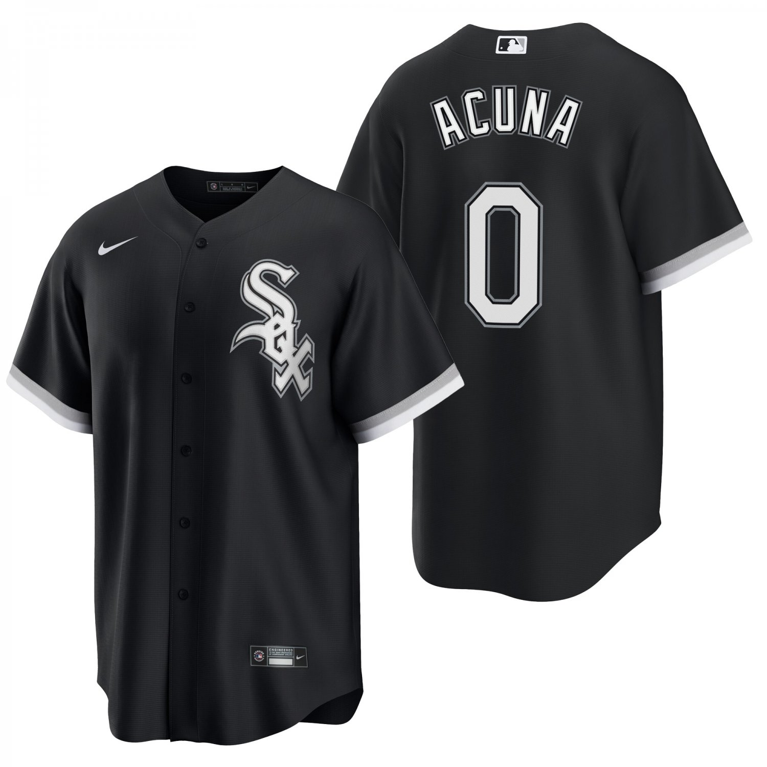 Chicago White Sox #0 Luisangel Acuna Black Men's & Youth Stitched Jersey