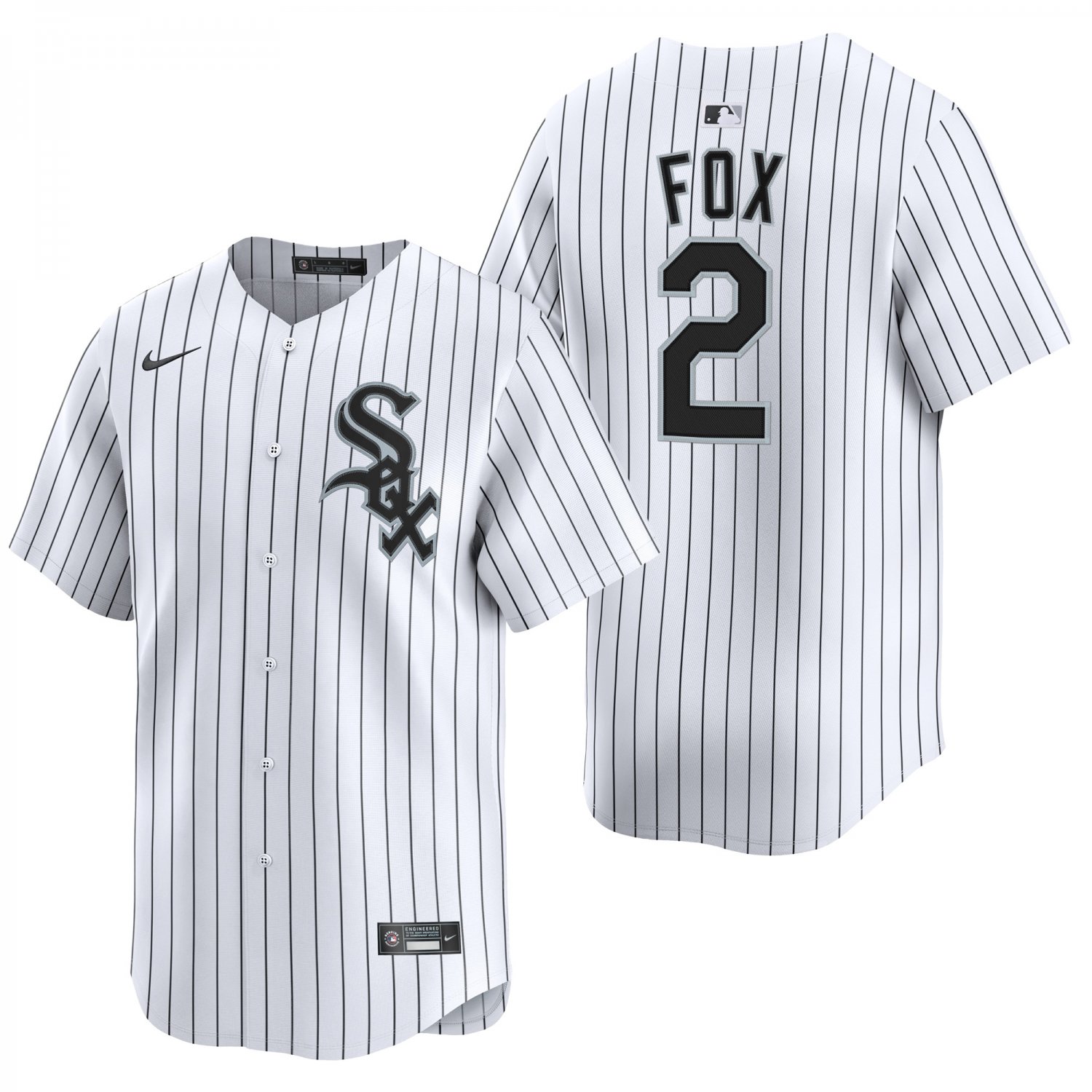 Chicago White Sox #2 Nellie Fox White Men's & Youth Stitched Jersey