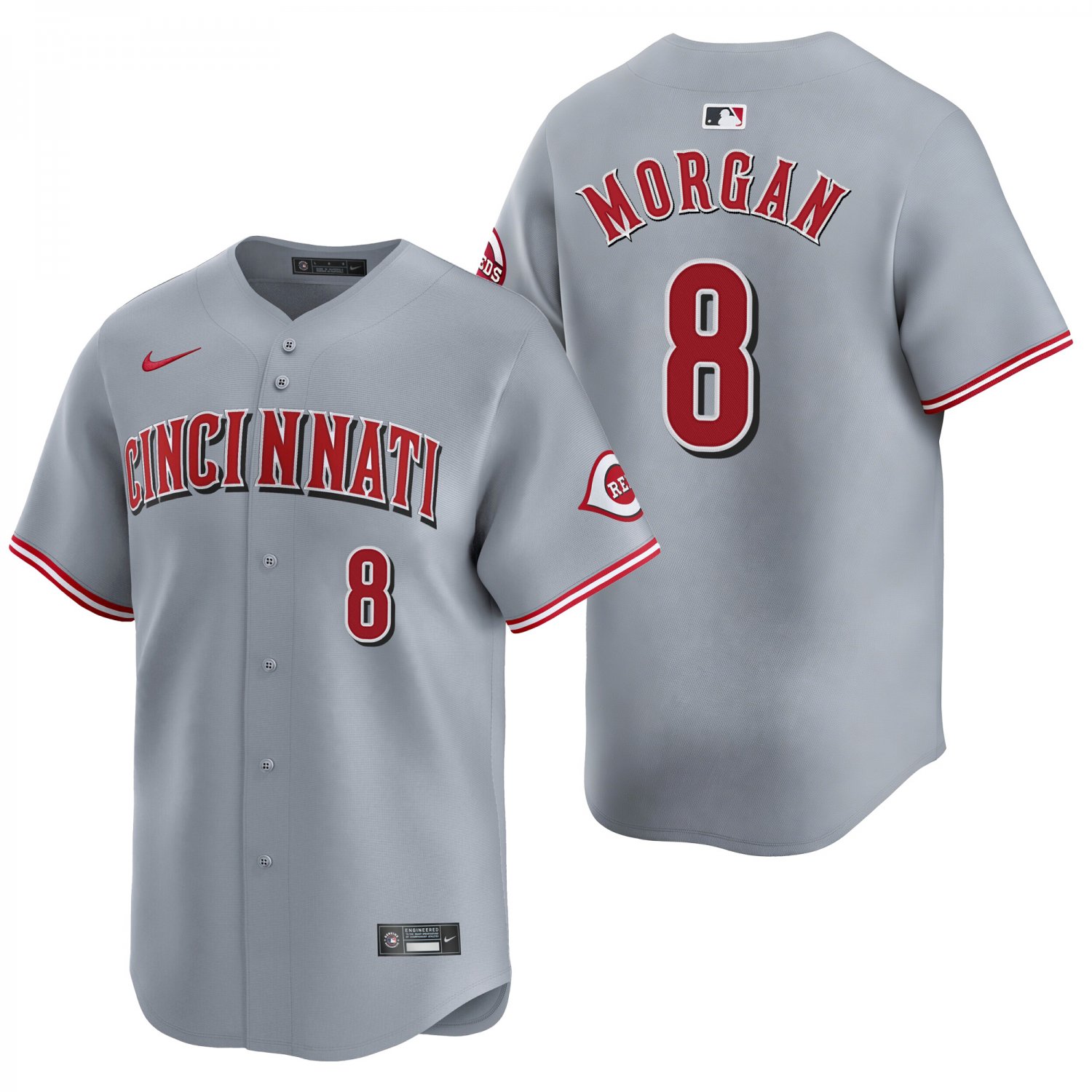 Cincinnati Reds #8 Joe Morgan Gray Men's & Youth Stitched Jersey