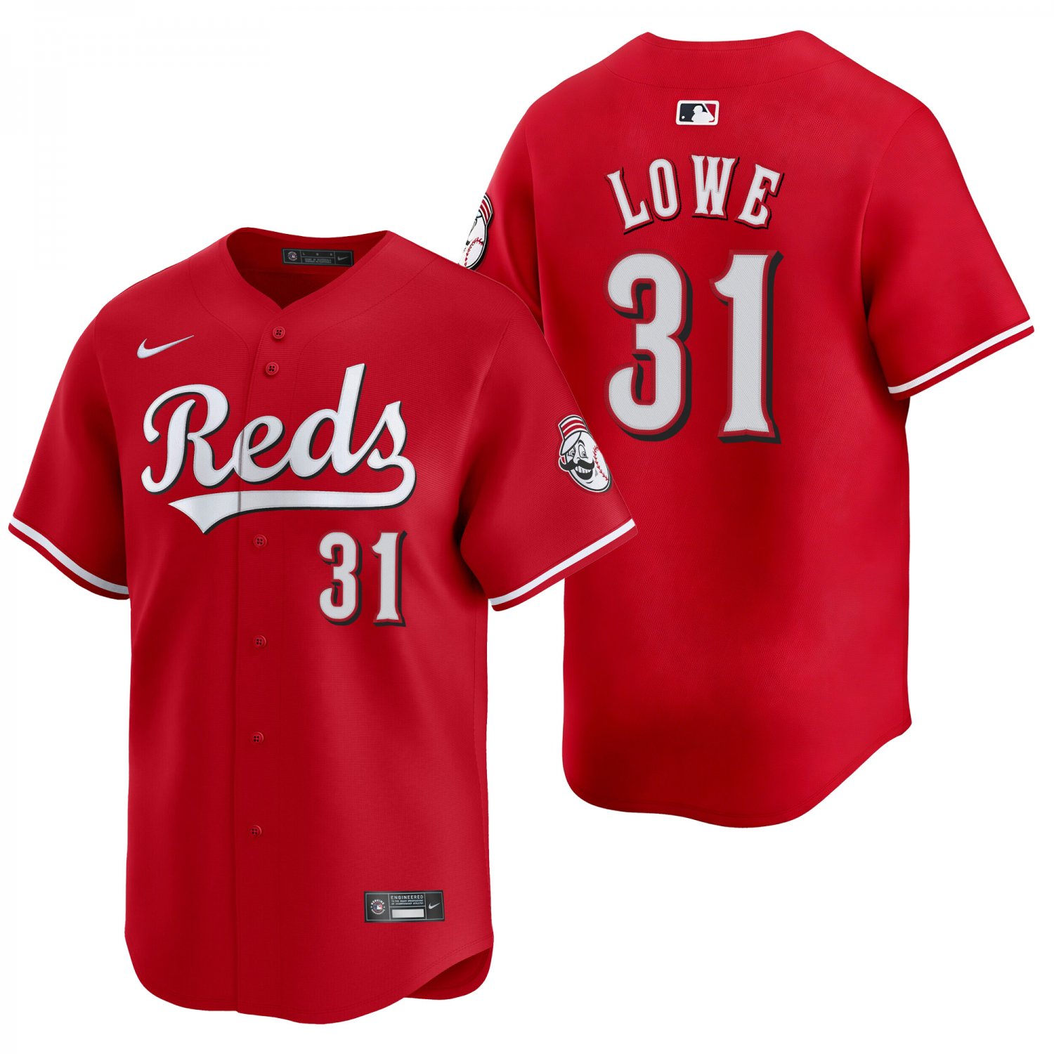 Cincinnati Reds #31 Nate Lowe Red Men's & Youth Stitched Jersey