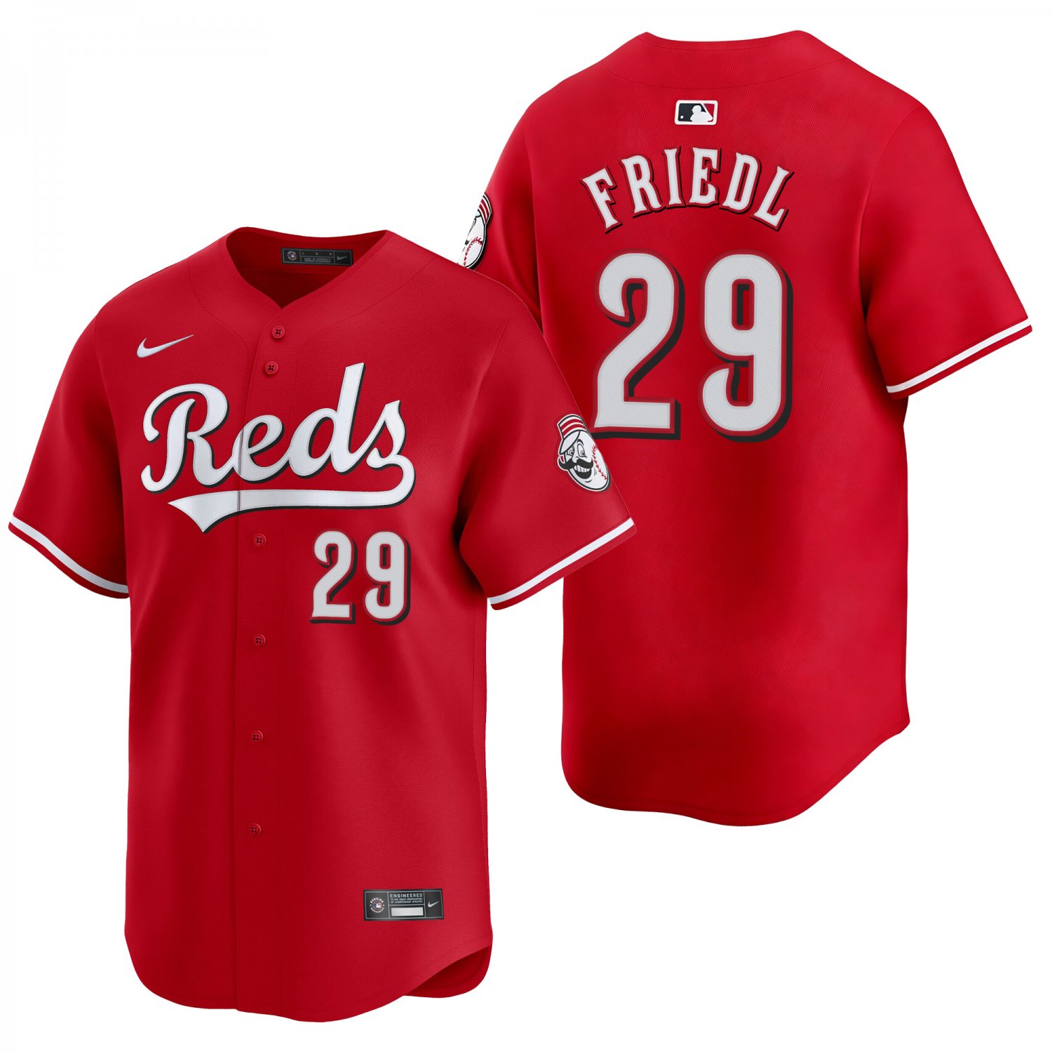 Cincinnati Reds #29 TJ Friedl Red Men's & Youth Stitched Jersey