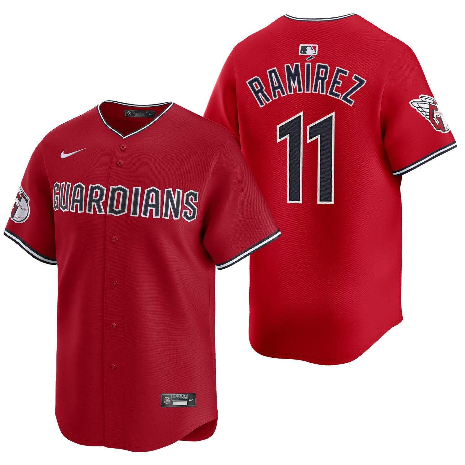Cleveland Guardians #11 Jose Ramirez Red Men's & Youth Stitched Jersey