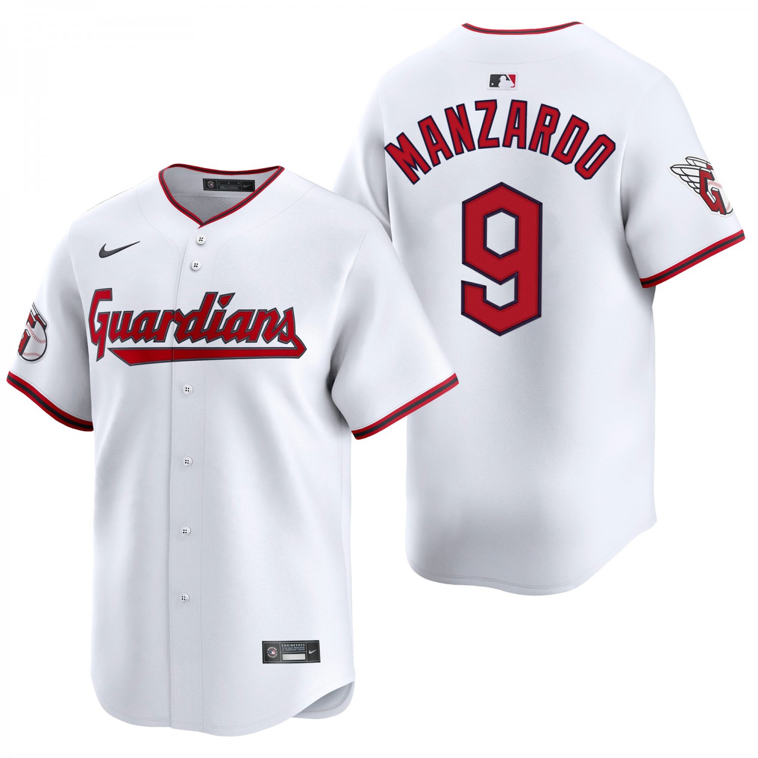 Cleveland Guardians #9 Kyle Manzardo White Men's & Youth Stitched Jersey