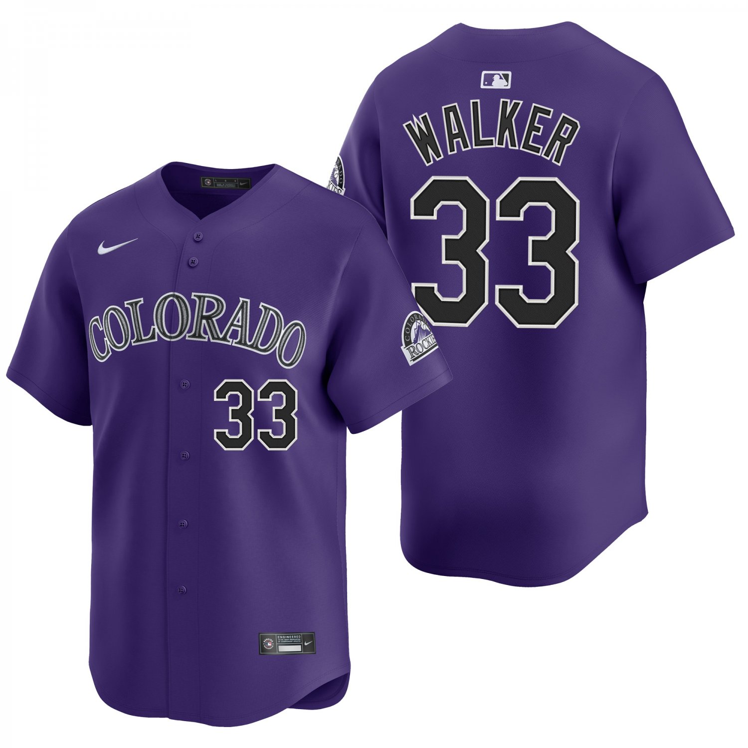 Colorado Rockies #33 Larry Walker Purple Men's & Youth Stitched Jersey
