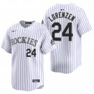 Colorado Rockies #24 Michael Lorenzen White Men's & Youth Stitched Jersey