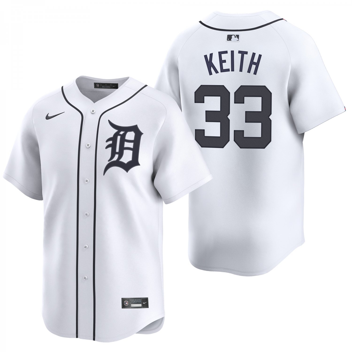 Detroit Tigers #33 Colt Keith White Men's & Youth Stitched Jersey