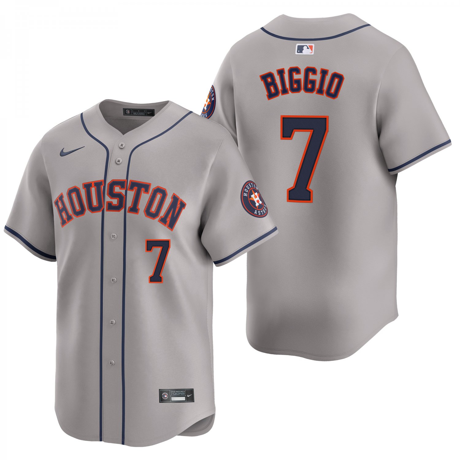 Houston Astros #7 Craig Biggio Gray Men's & Youth Stitched Jersey