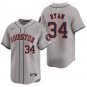 Houston Astros #34 Nolan Ryan Gray Men's & Youth Stitched Jersey