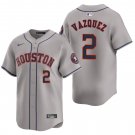 Houston Astros #2 Christian Vazquez Gray Men's & Youth Stitched Jersey
