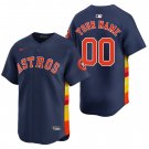 Houston Astros #00 Custom Name And Number Navy Men's & Youth Stitched Jersey