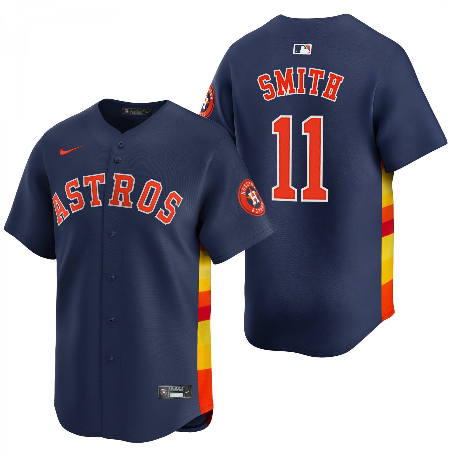 Houston Astros #11 Cam Smith Navy Men's & Youth Stitched Jersey