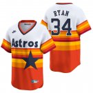 Houston Astros #34 Nolan Ryan Orange Throwback Men's & Youth Stitched Jersey