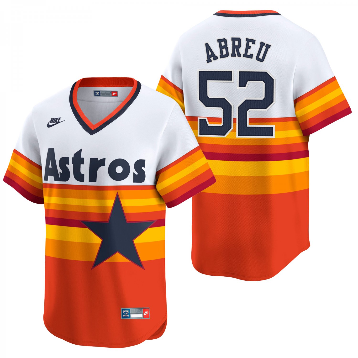 Houston Astros #52 Bryan Abreu Orange Throwback Men's & Youth Stitched Jersey