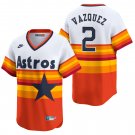 Houston Astros #2 Christian Vazquez Orange Throwback Men's & Youth Stitched Jersey