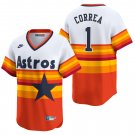 Houston Astros #1 Carlos Correa Orange Throwback Men's & Youth Stitched Jersey