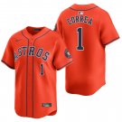 Houston Astros #1 Carlos Correa Orange Men's & Youth Stitched Jersey