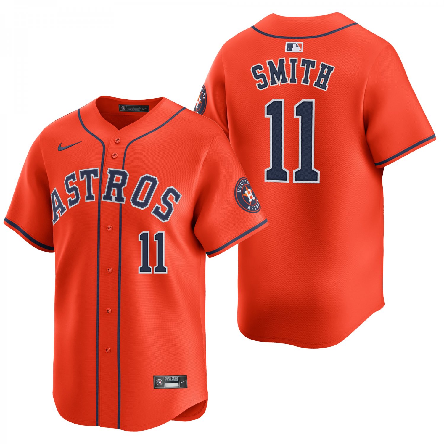 Houston Astros #11 Cam Smith Orange Men's & Youth Stitched Jersey