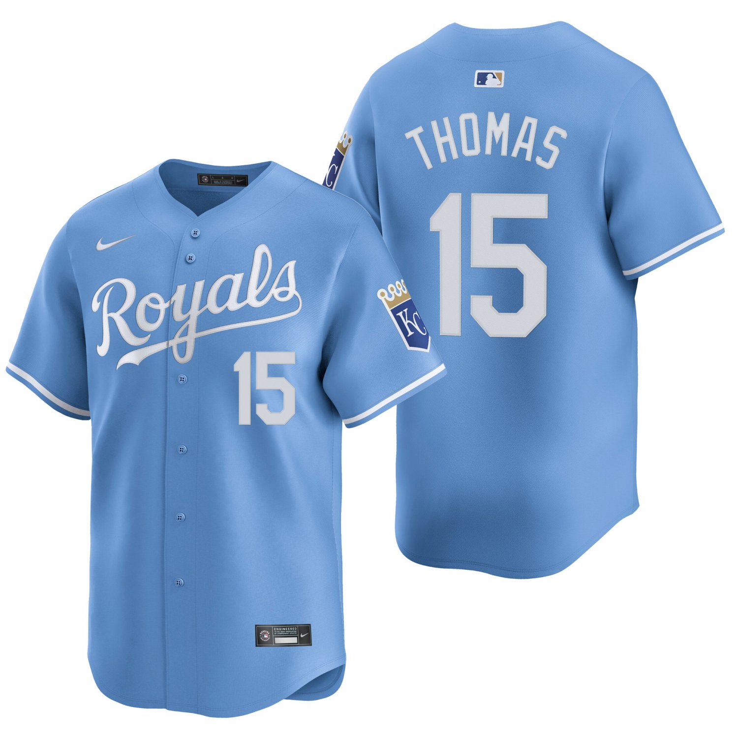 Kansas City Royals #15 Lane Thomas Light Blue Men's & Youth Stitched Jersey
