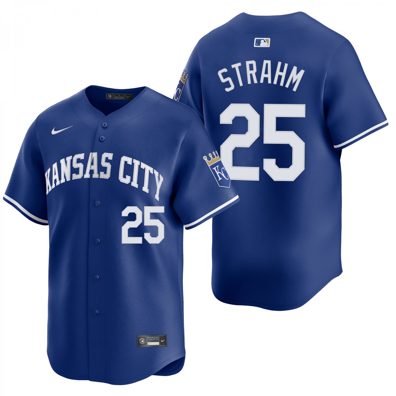 Kansas City Royals #25 Matt Strahm Royal Blue Men's & Youth Stitched Jersey