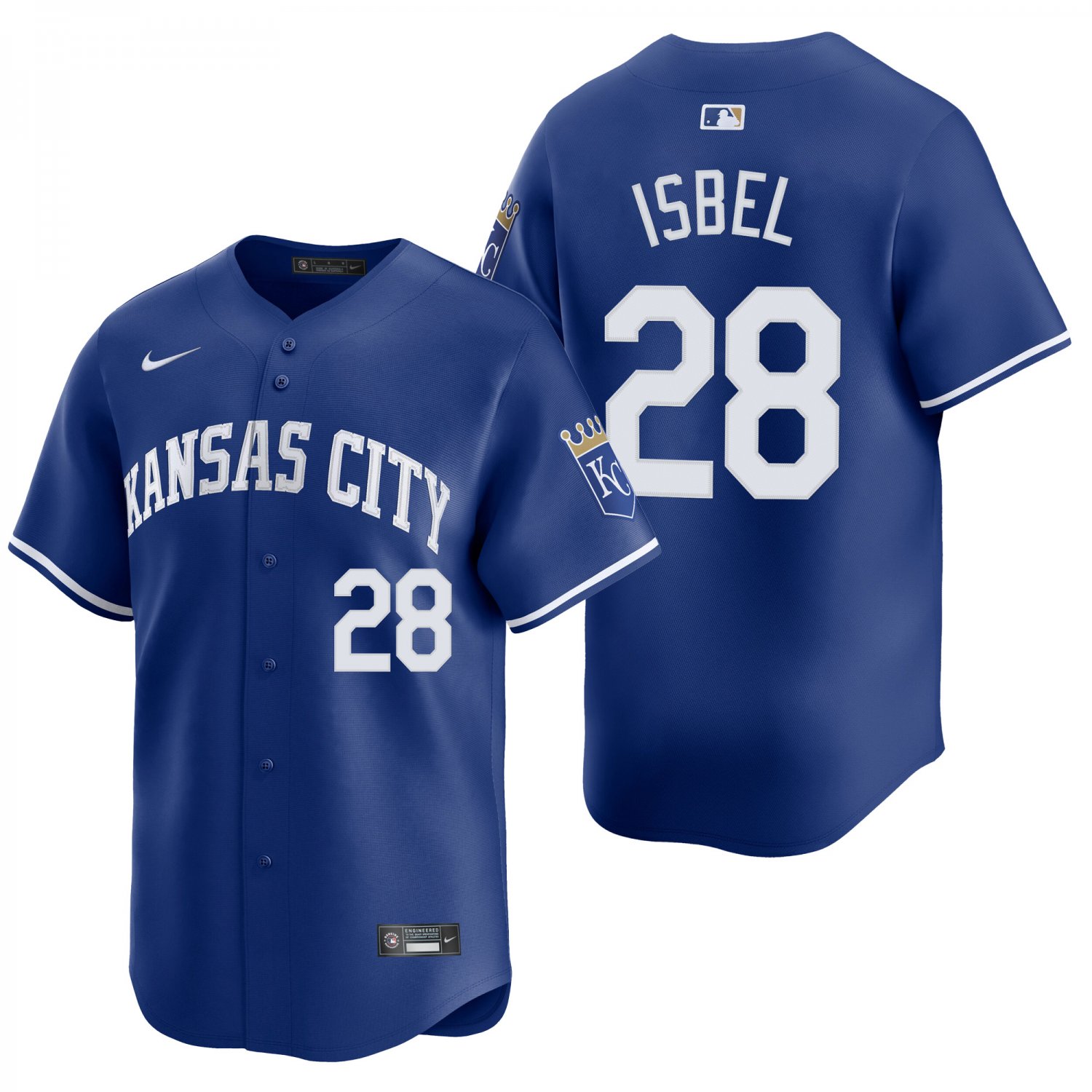 Kansas City Royals #28 Kyle Isbel Royal Blue Men's & Youth Stitched Jersey