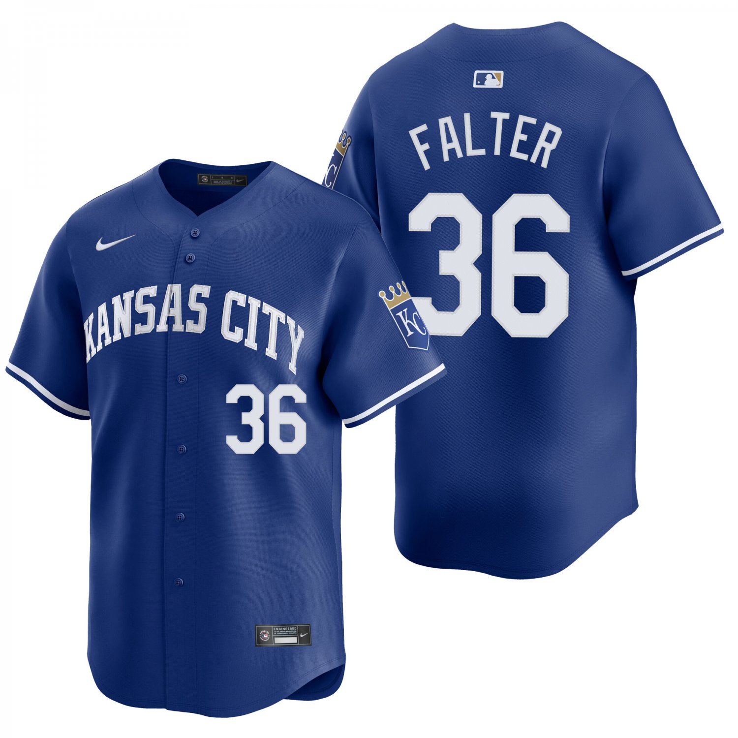 Kansas City Royals #36 Bailey Falter Royal Blue Men's & Youth Stitched Jersey