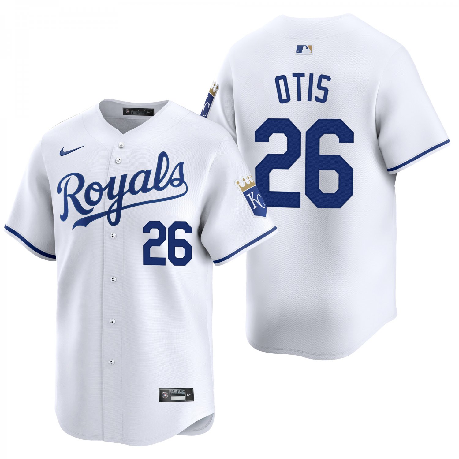 Kansas City Royals #26 Amos Otis  White Men's & Youth Stitched Jersey