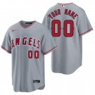 Los Angeles Angels #00 Custom Name And Number Gray Men's & Youth Stitched Jersey