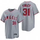 Los Angeles Angels #31 Chuck Finley Gray Men's & Youth Stitched Jersey