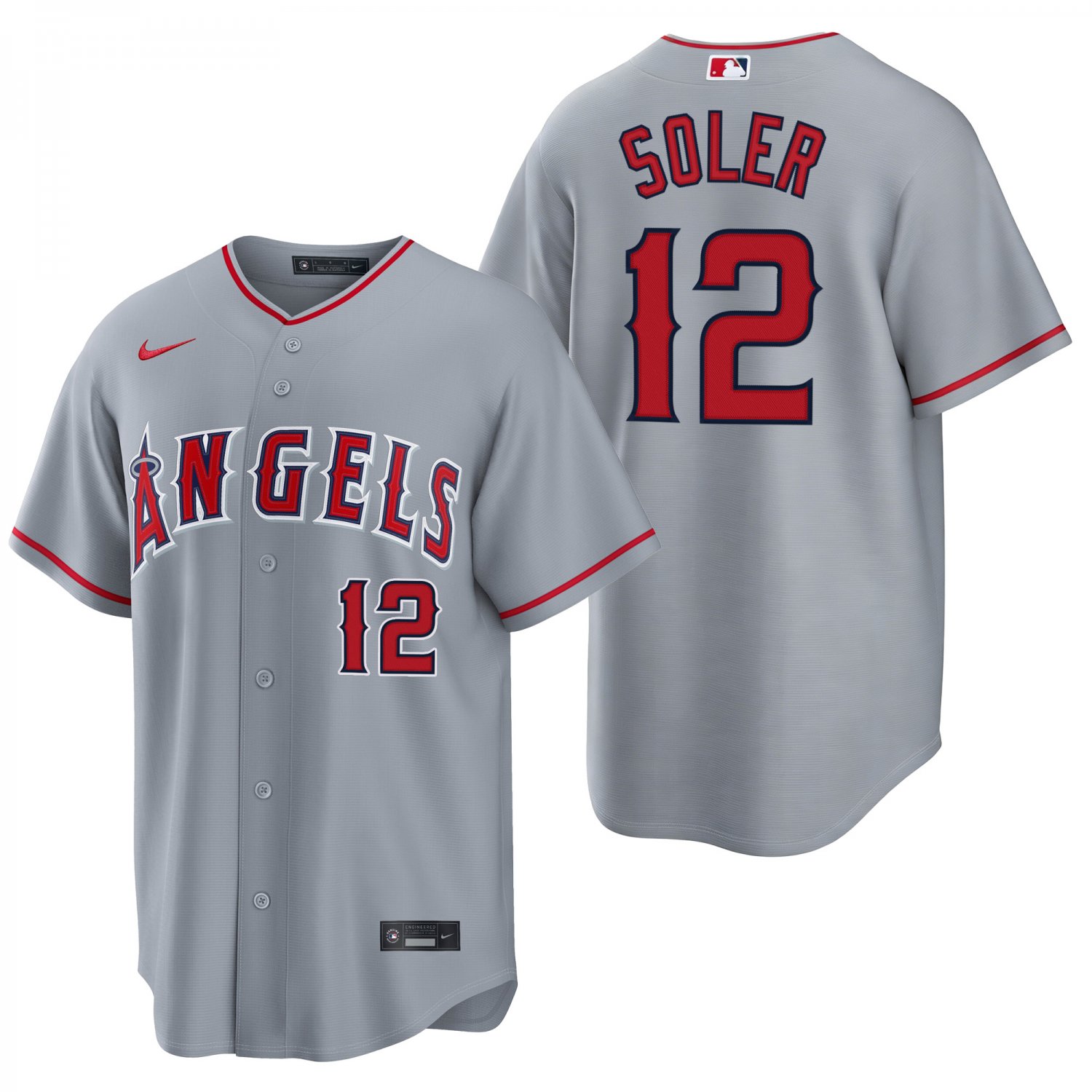 Los Angeles Angels #12 Jorge Soler Gray Men's & Youth Stitched Jersey