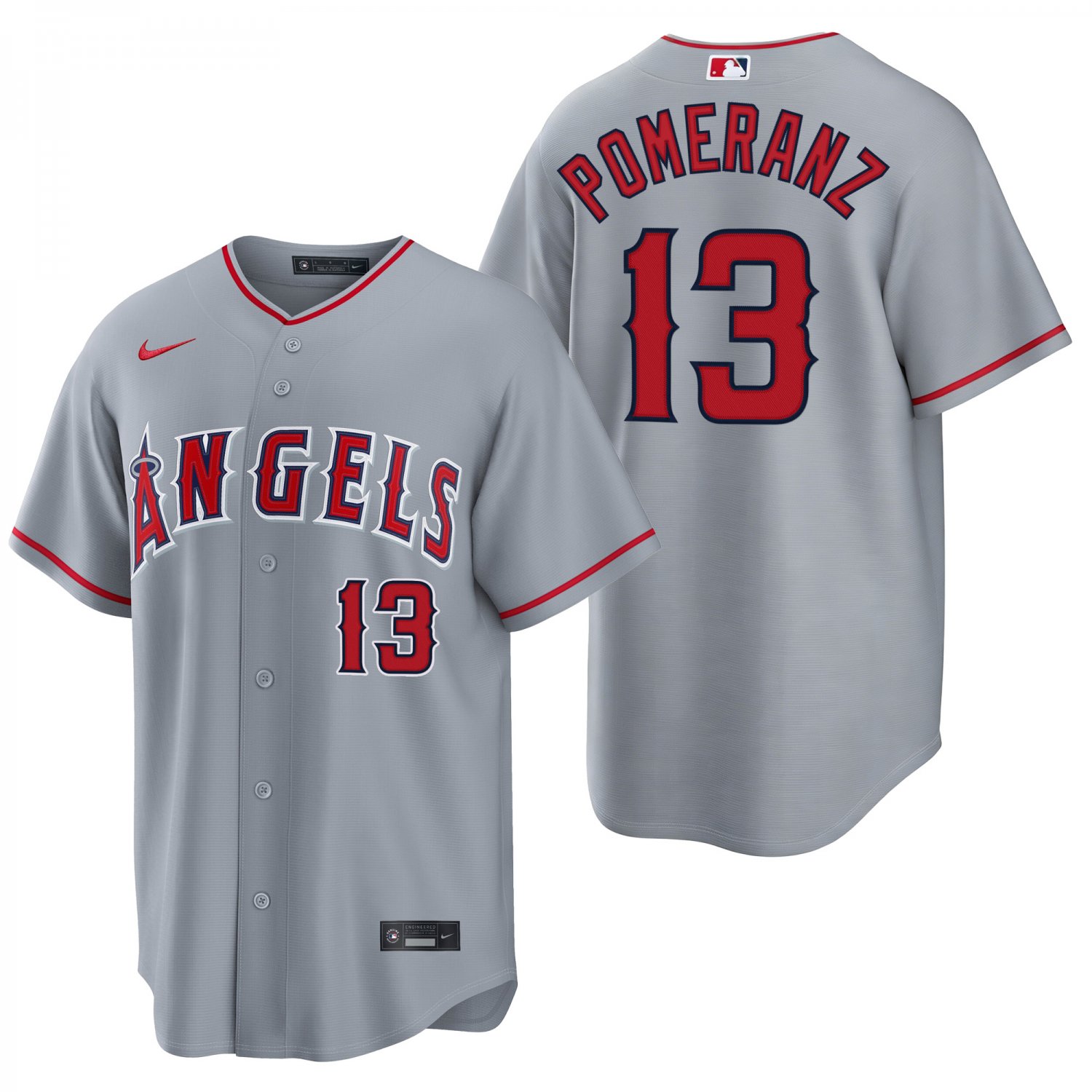 Los Angeles Angels #13 Drew Pomeranz Gray Men's & Youth Stitched Jersey