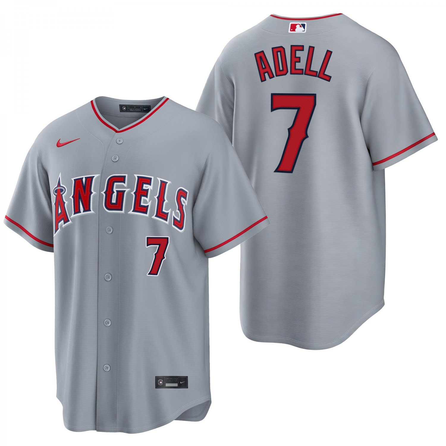 Los Angeles Angels #7 Jo Adell Gray Men's & Youth Stitched Jersey