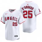 Los Angeles Angels #25 Travis d'Arnaud White Men's & Youth Stitched Jersey
